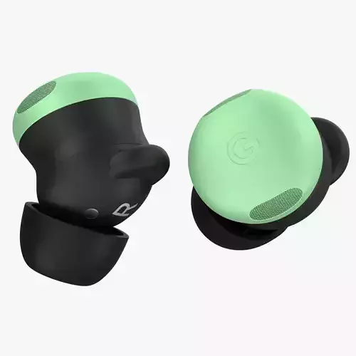 Google Pixel Buds Pro 2 Wintergreen Low-poly 3D model