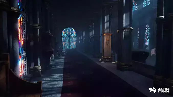 Dark Fantasy Church Environment