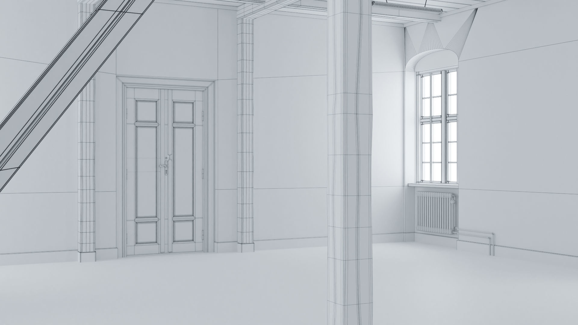 Old building interior 3D model_32
