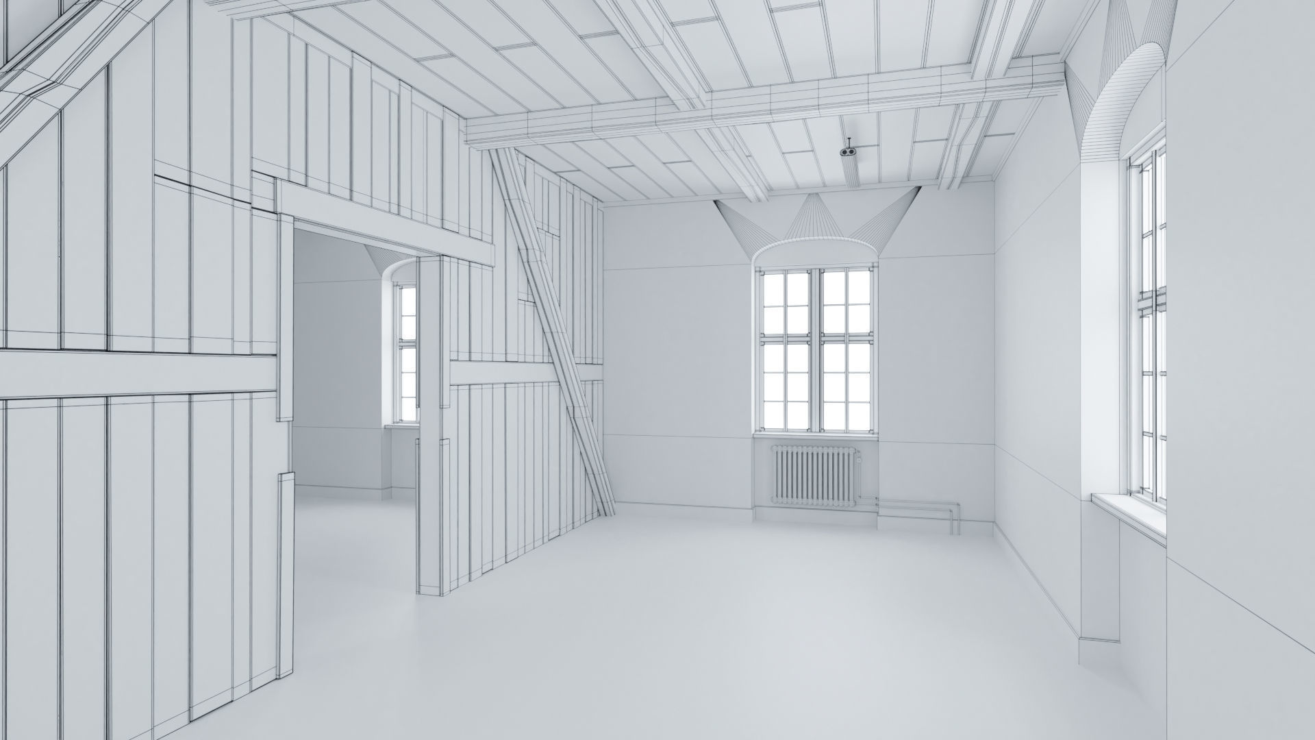 Old building interior 3D model_28