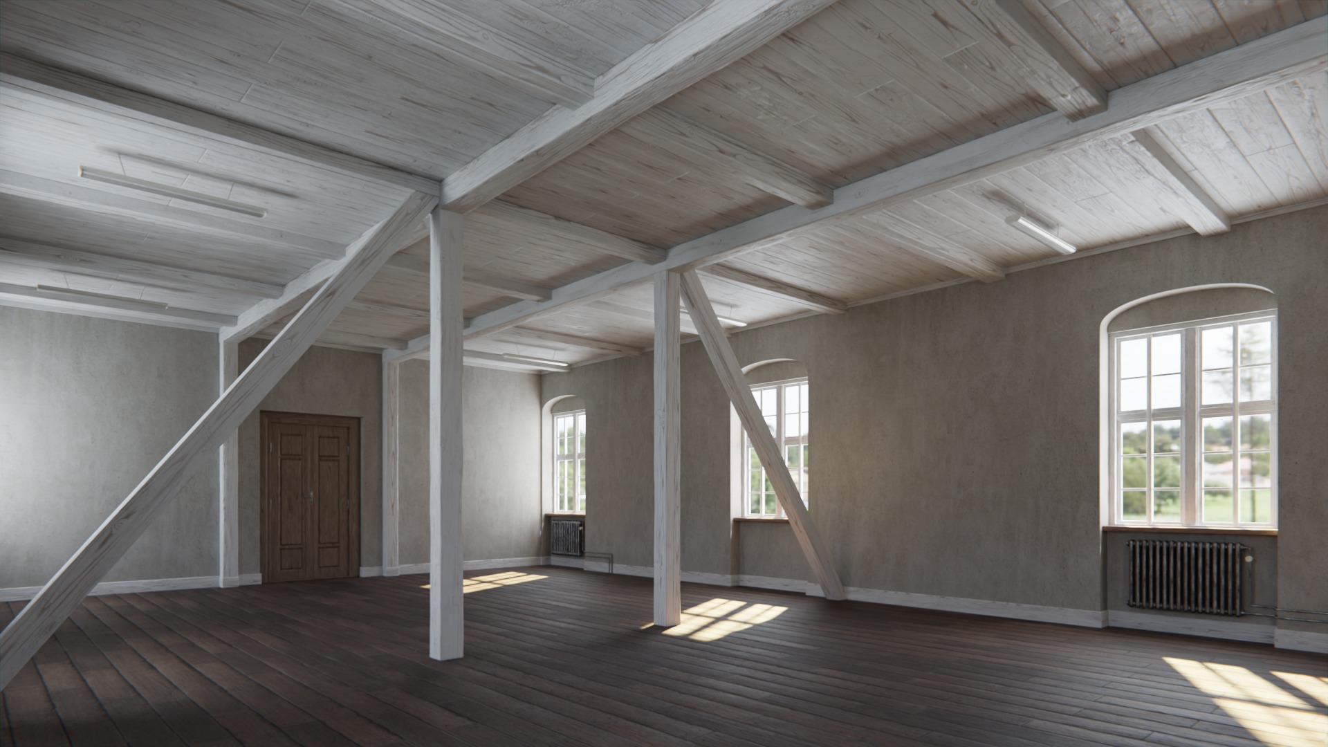 Old building interior 3D model_3