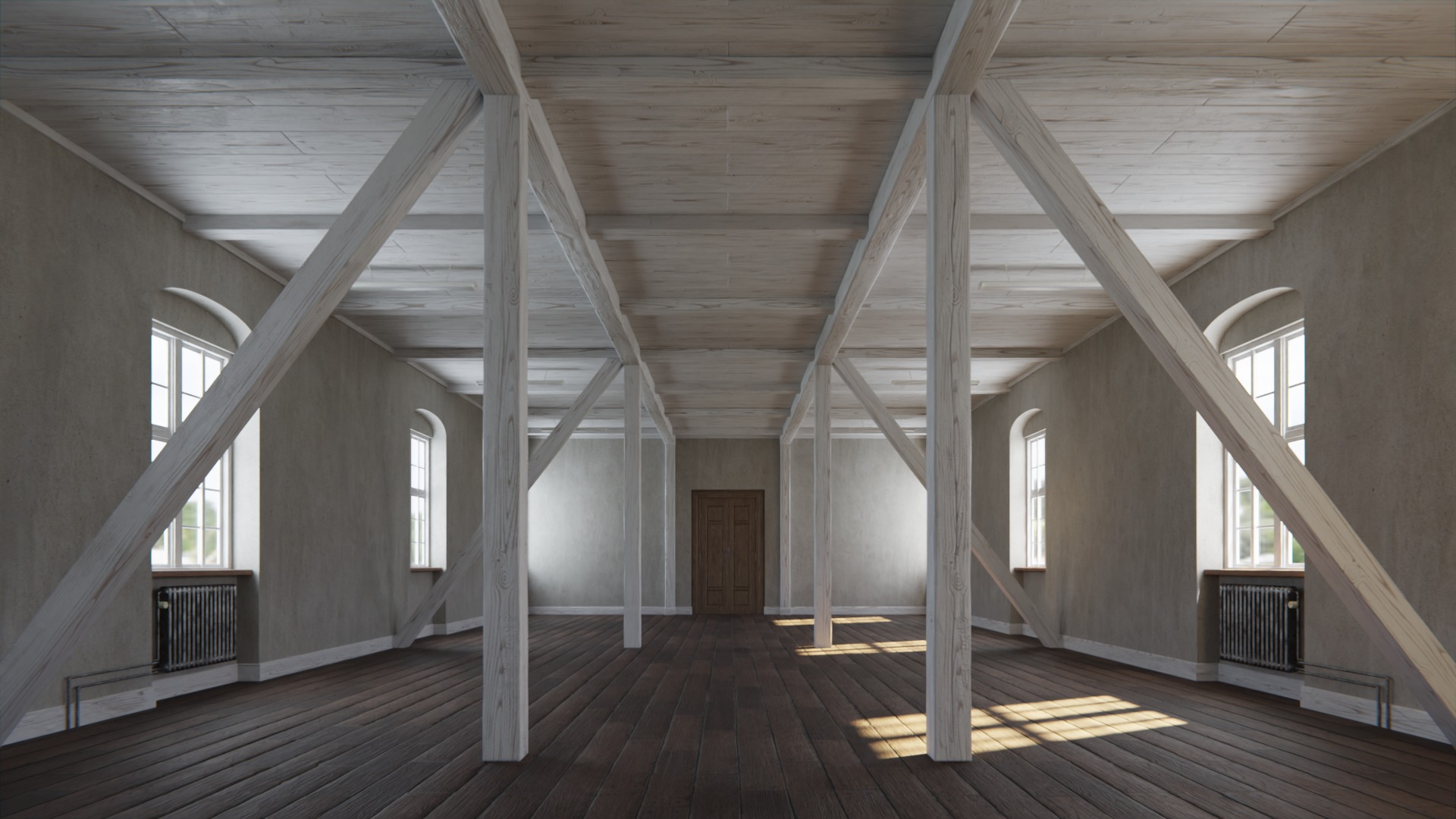 Old building interior 3D model_1