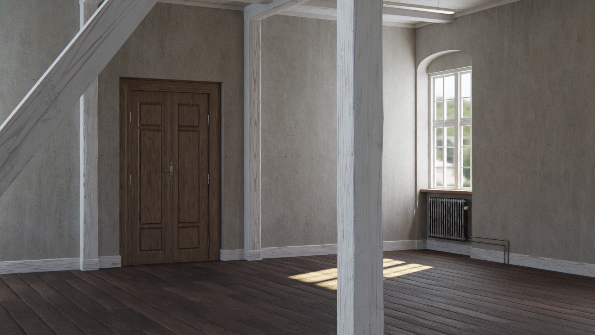 Old building interior 3D model_4