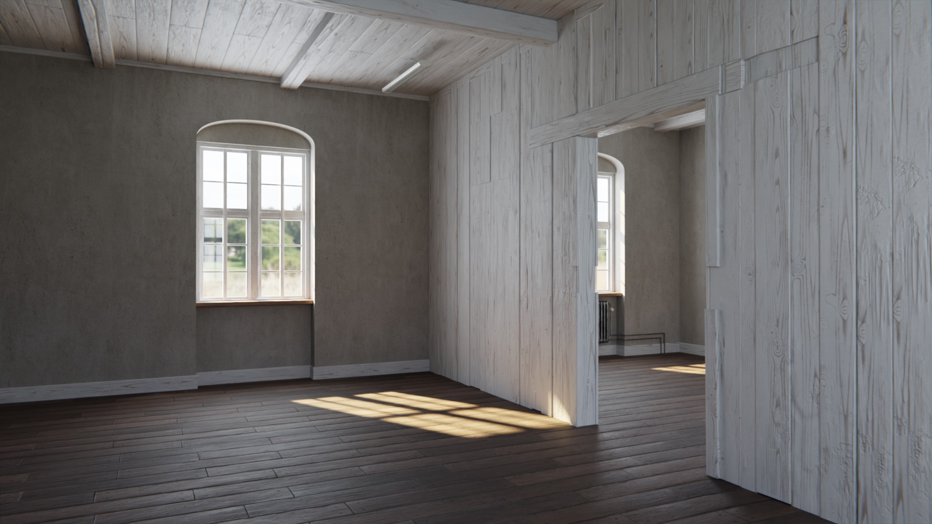 Old building interior 3D model_5