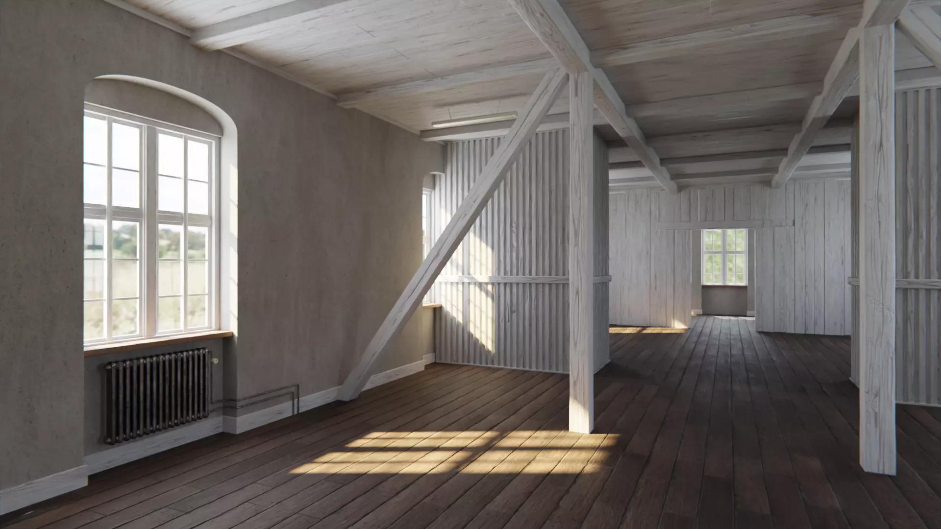 Old building interior 3D model_0