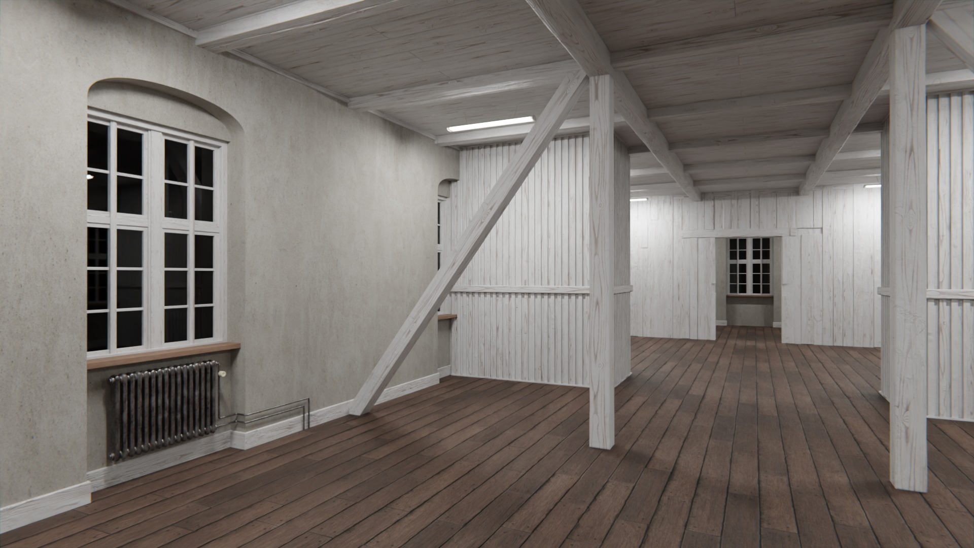 Old building interior 3D model_9