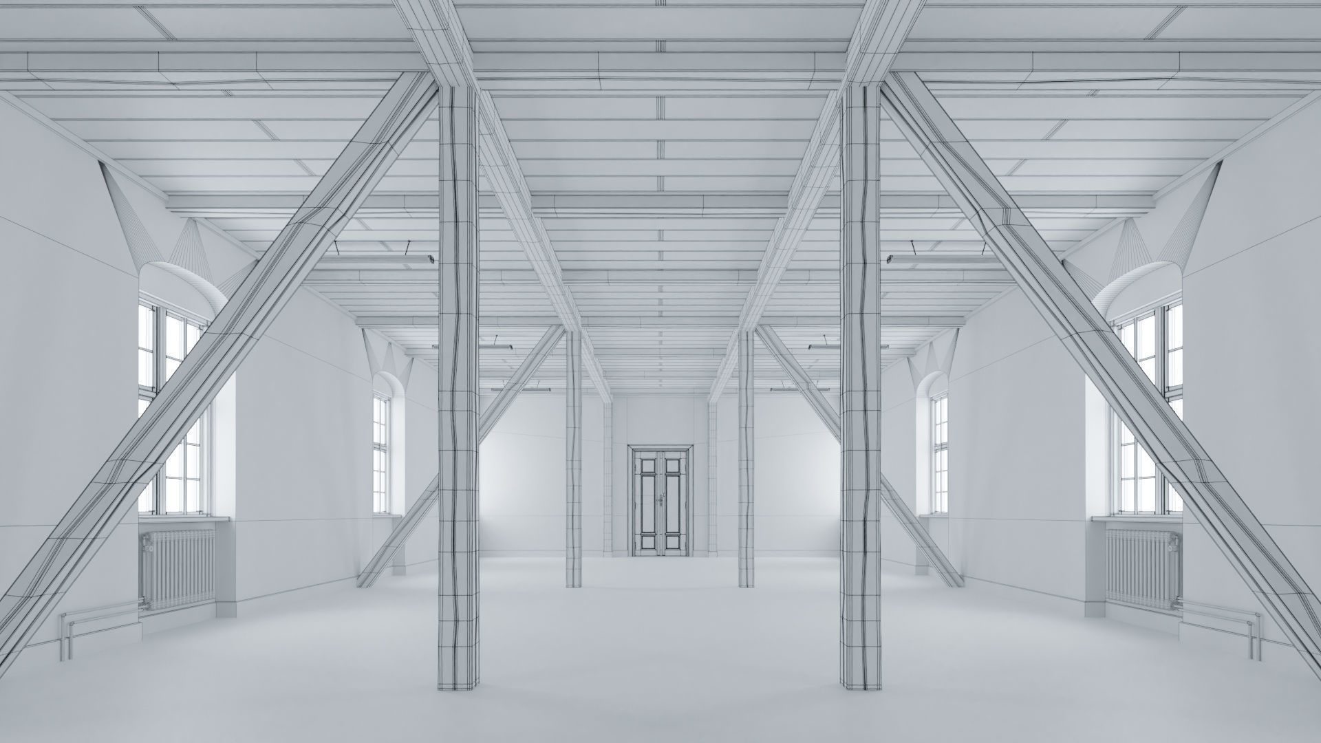 Old building interior 3D model_31