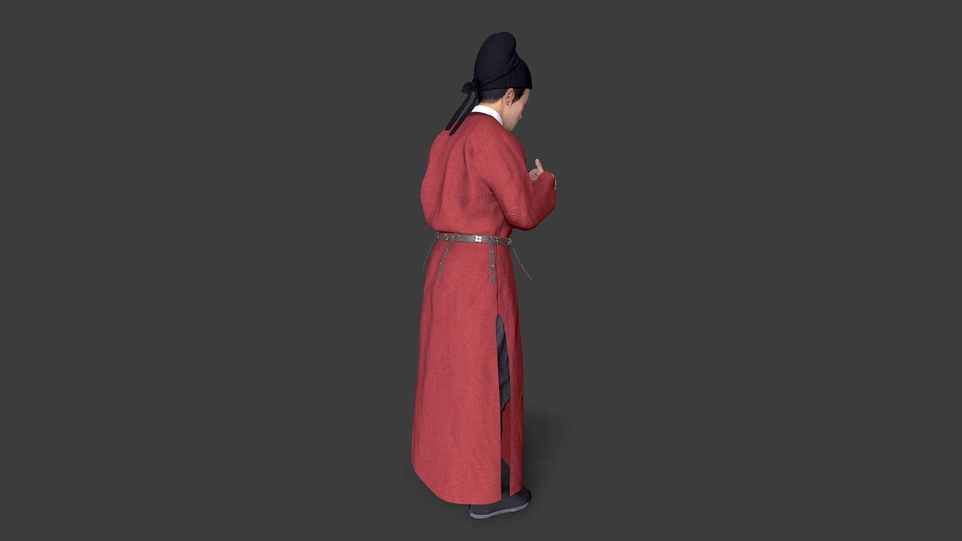 Tang Dynasty people Low-poly 3D model_10