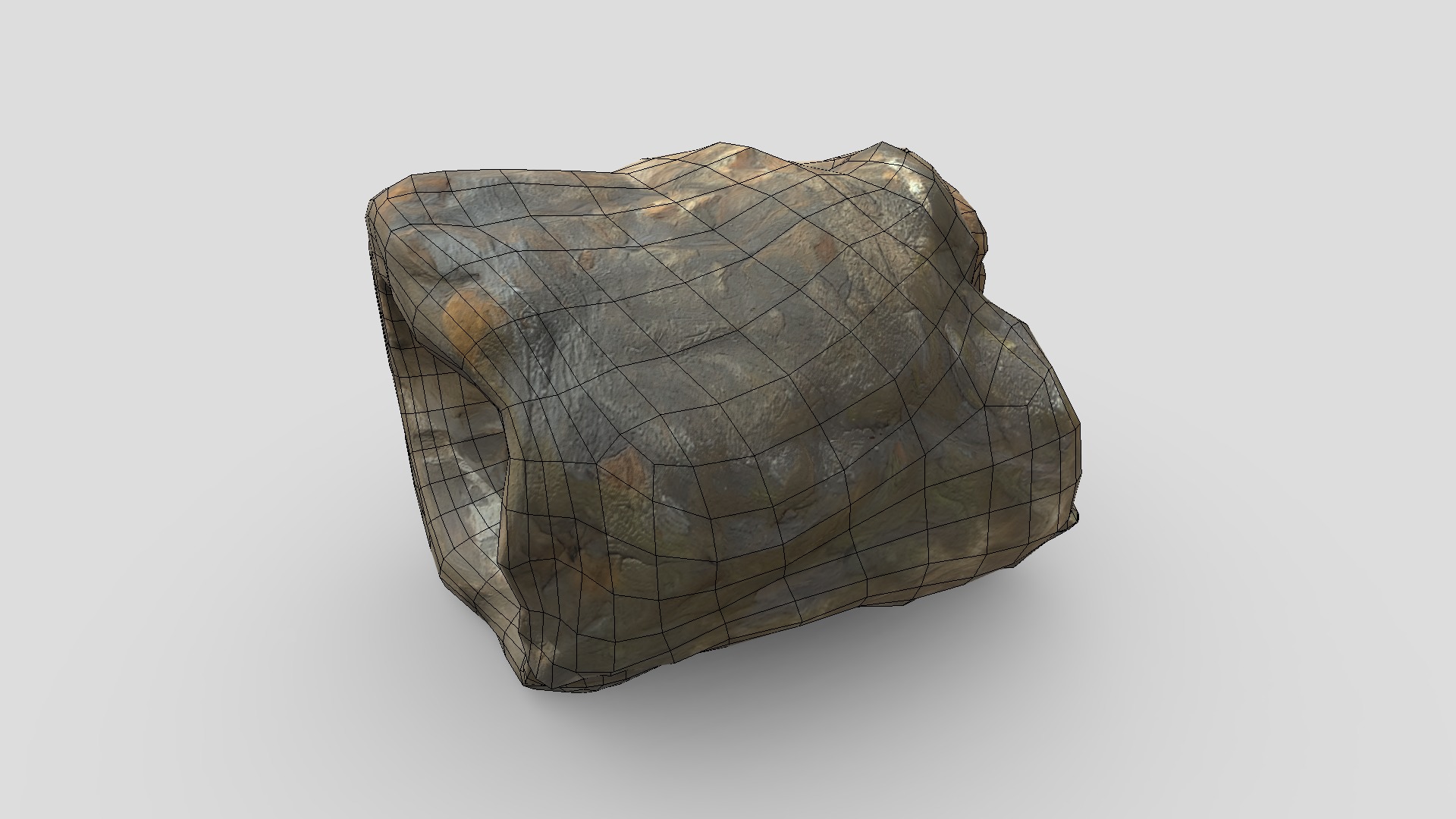 Ancient Tree Trunk Low-poly 3D model_6