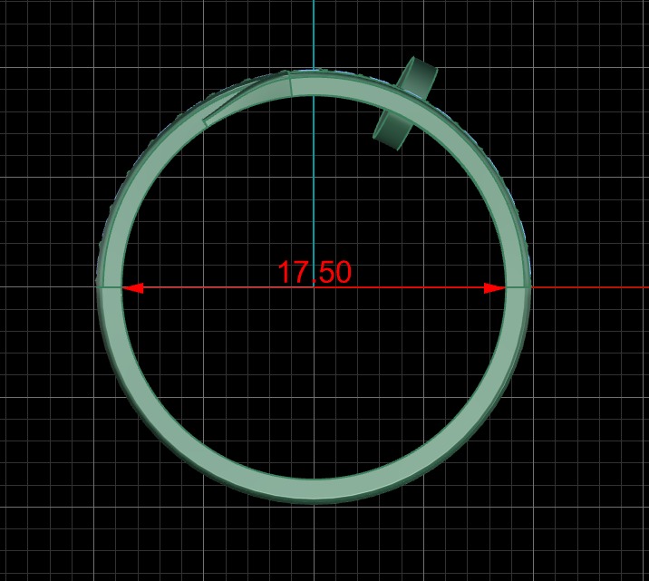 Nail ring with diamonds r2 3D print model_15