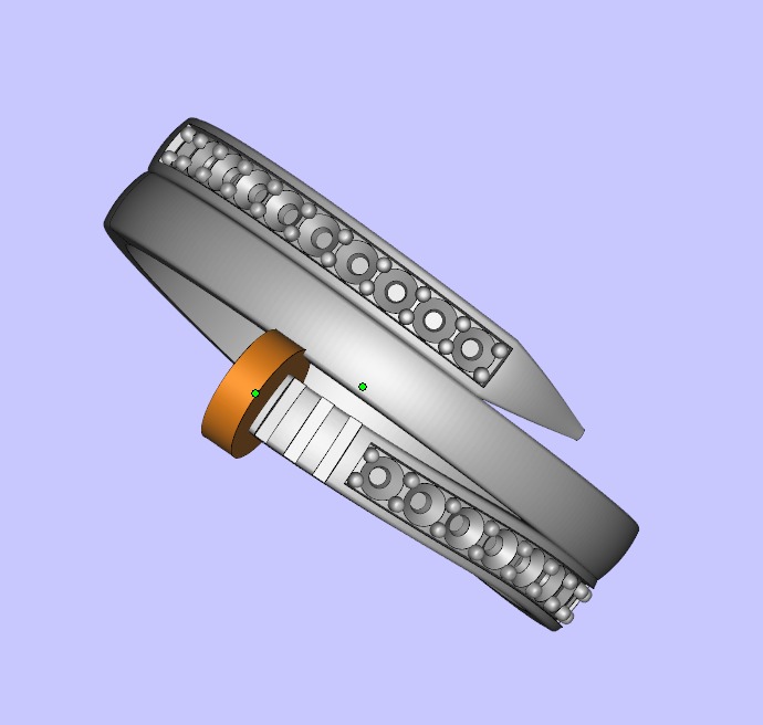 Nail ring with diamonds r2 3D print model_11