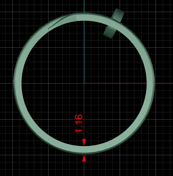 Nail ring with diamonds r2 3D print model_17