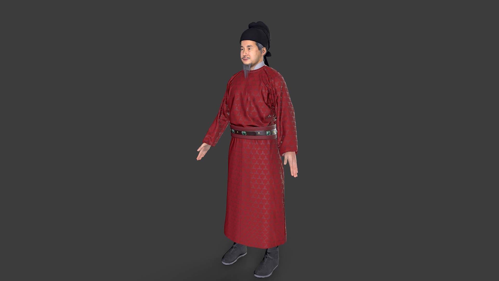 farmer avatar Low-poly 3D model_7