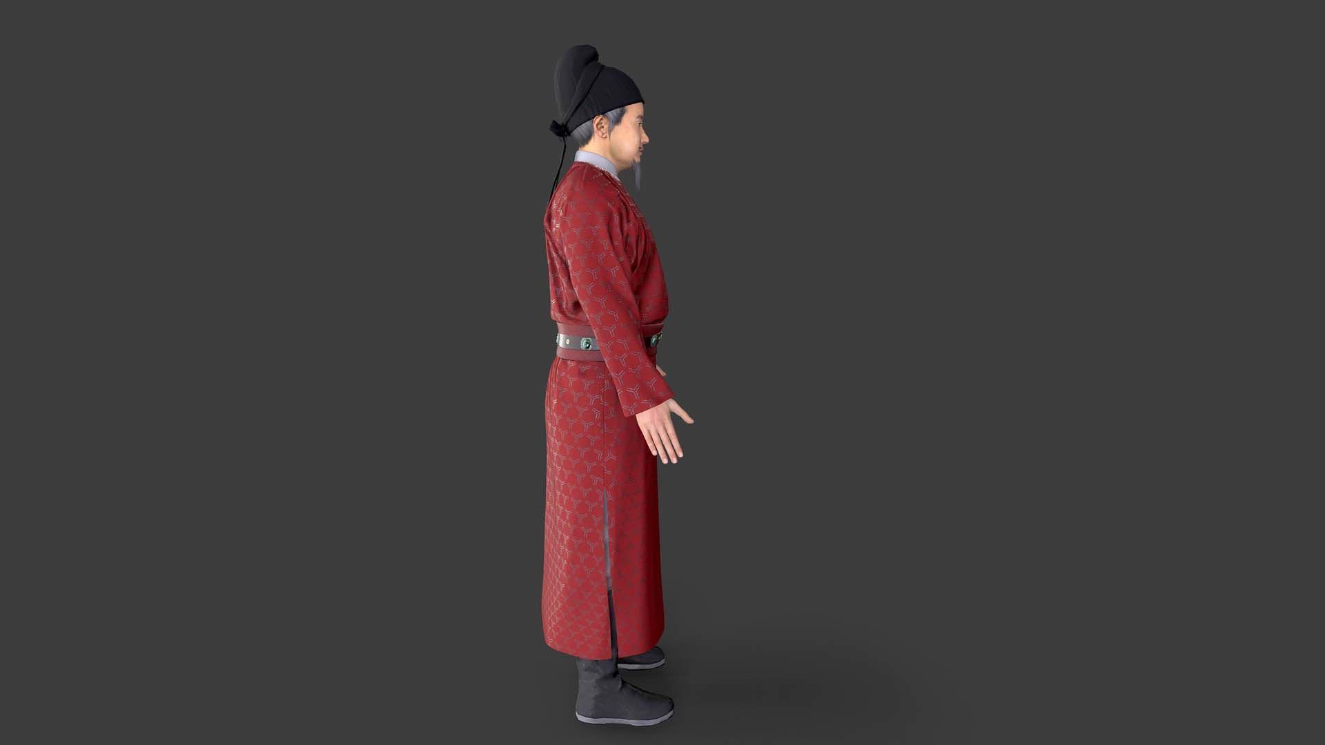 farmer avatar Low-poly 3D model_2