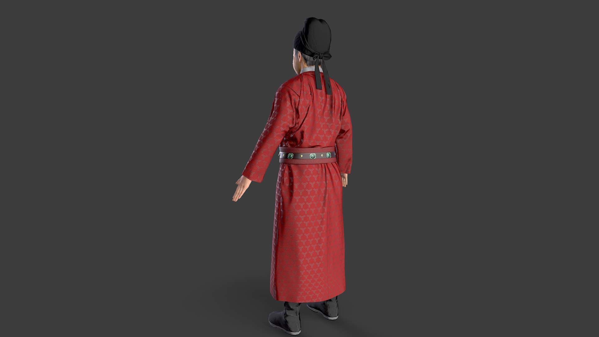 farmer avatar Low-poly 3D model_1