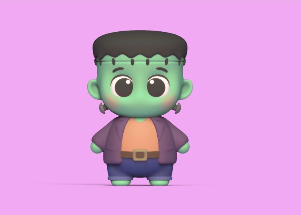 Baby Frankenstein 3D print model_1