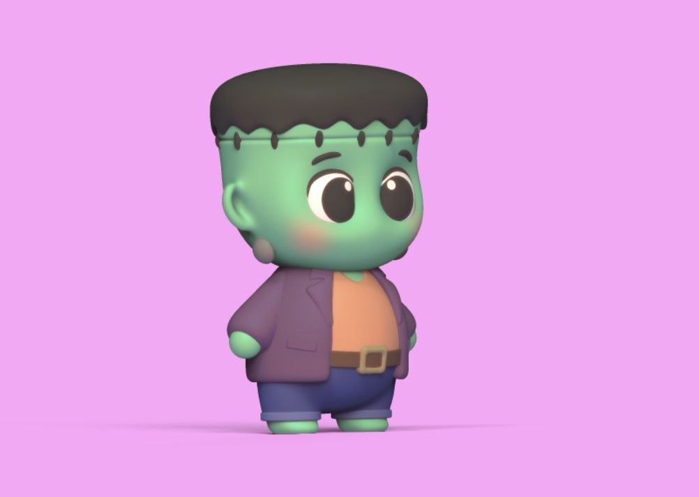 Baby Frankenstein 3D print model_2