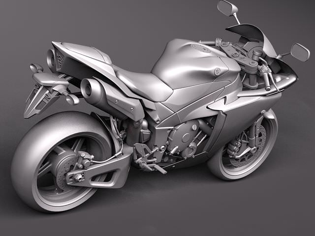 Yamaha YZF - R1 2010 3D model_8