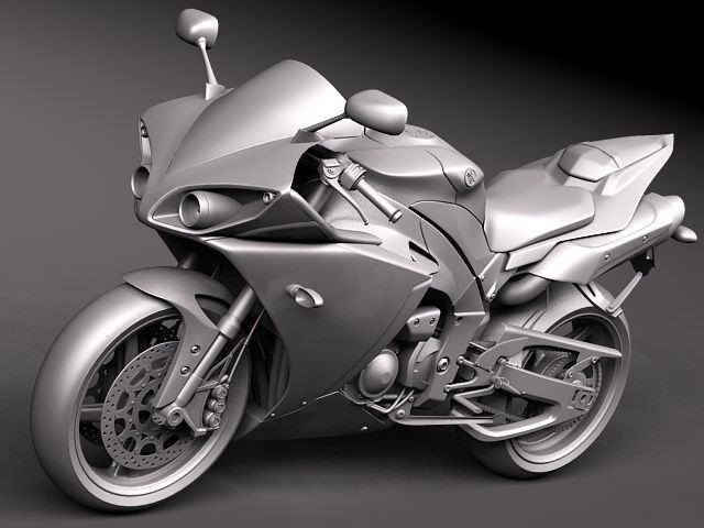 Yamaha YZF - R1 2010 3D model_11