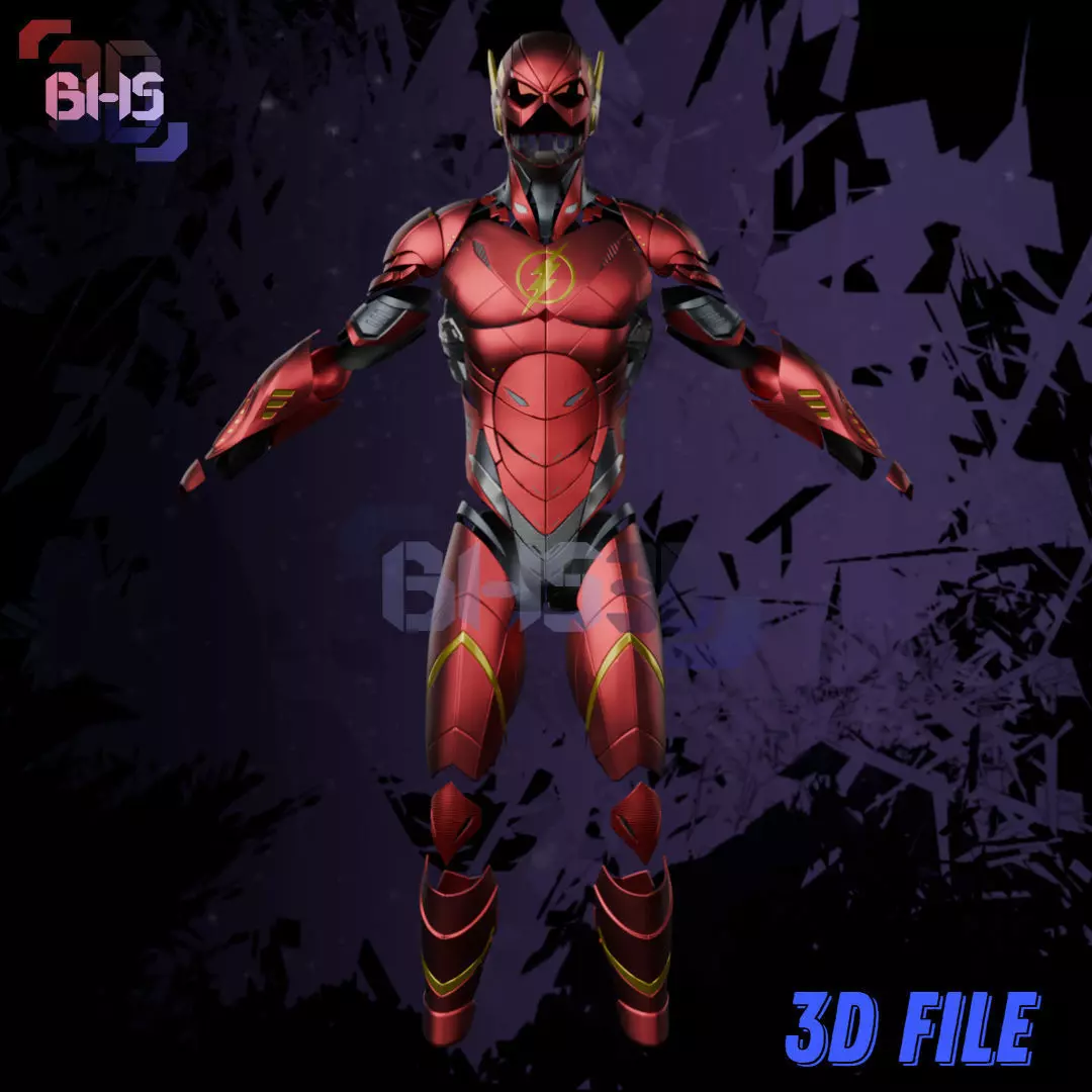 The Flash Suicide Squad KTJL Fullset Armor STL File 3D print model