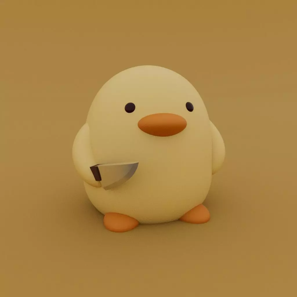Cute Killer Duck 3D print model_0