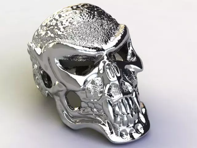 Skull ring 3D print model_0
