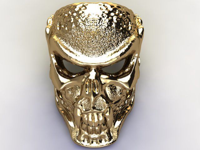 Skull ring 3D print model_1
