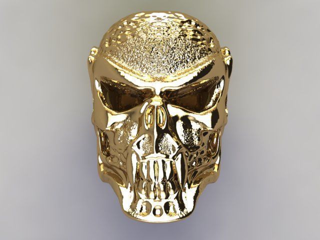 Skull ring 3D print model_3