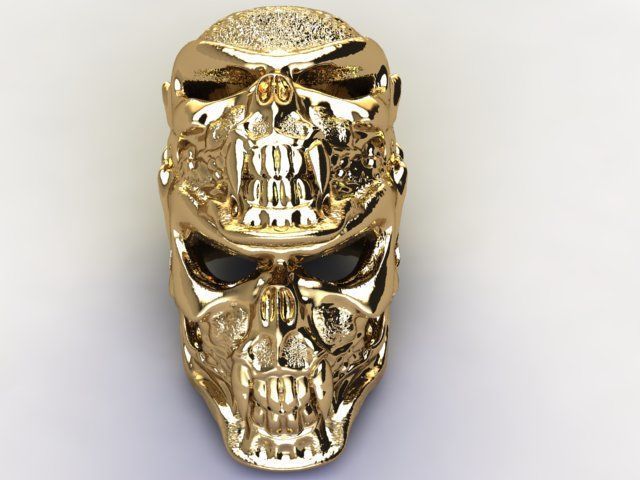 Skull ring 3D print model_6