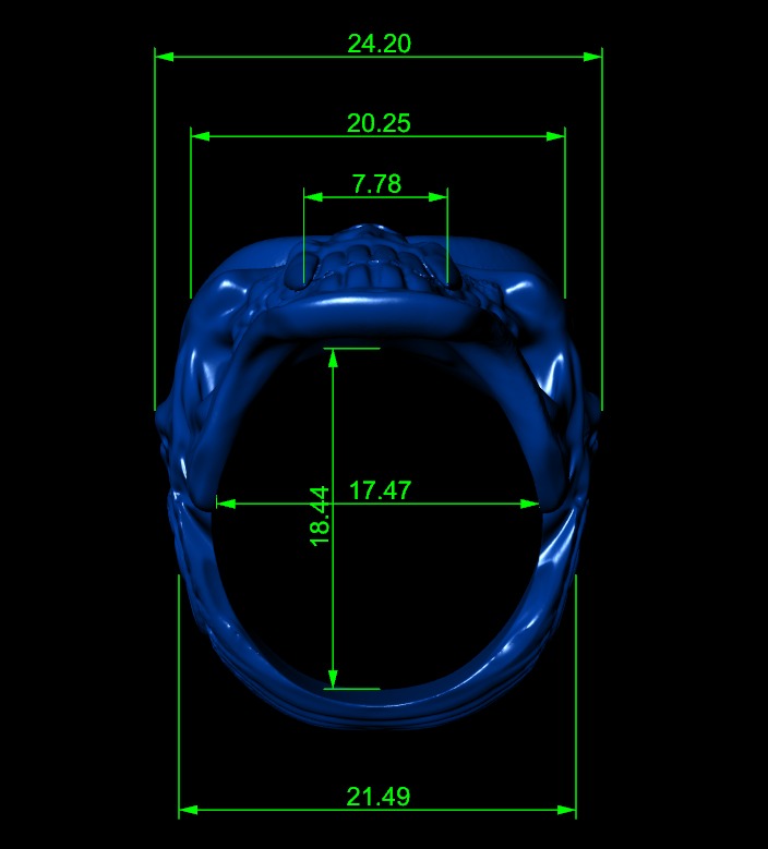 Skull ring 3D print model_14