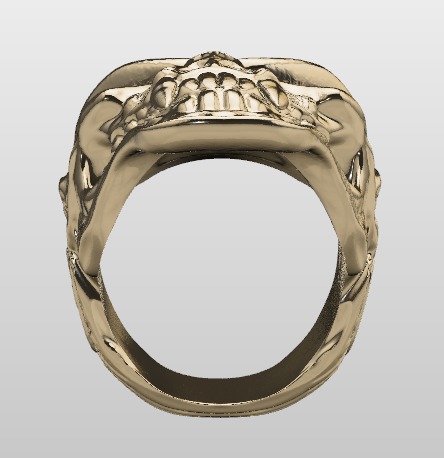 Skull ring 3D print model_11