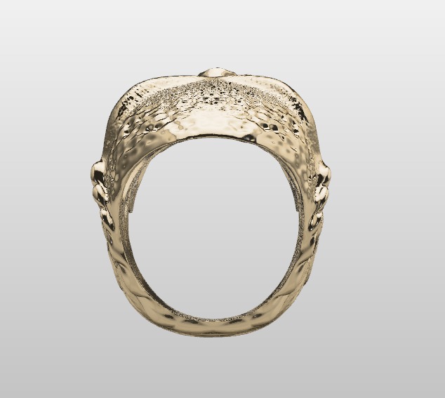 Skull ring 3D print model_9