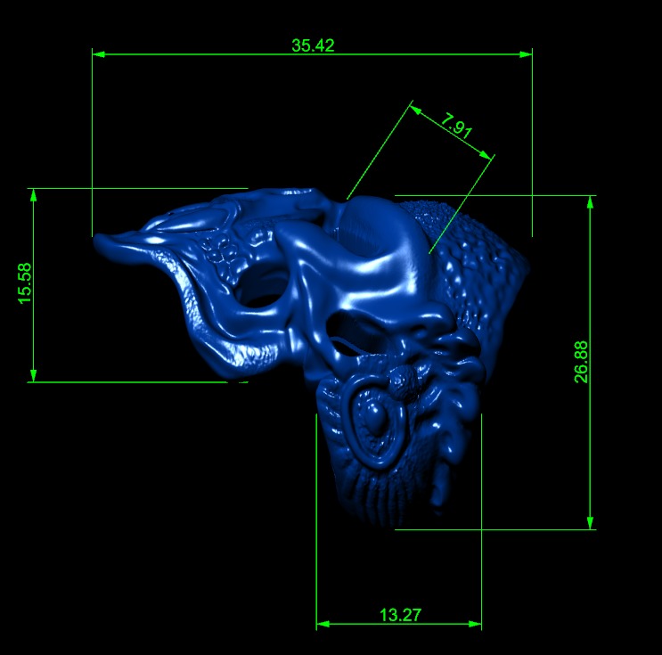Skull ring 3D print model_13