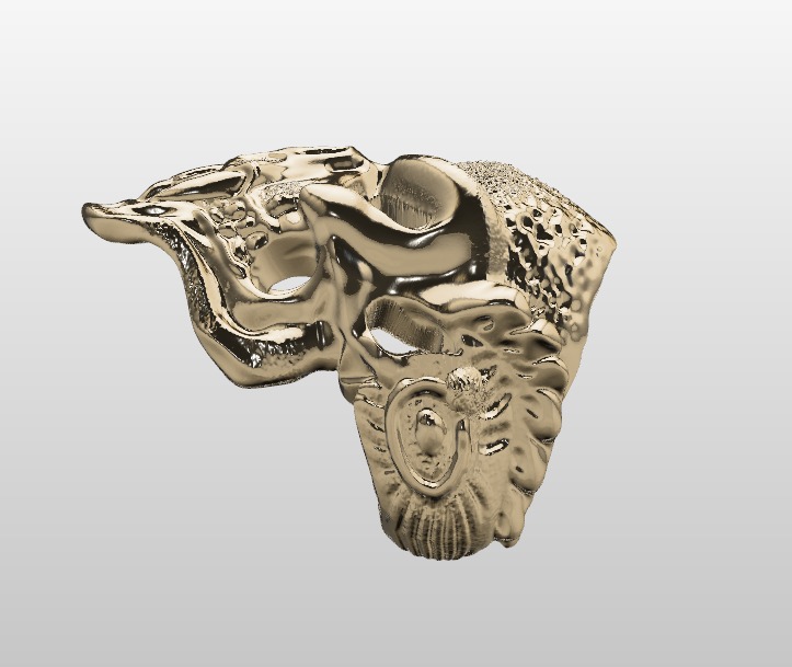 Skull ring 3D print model_7