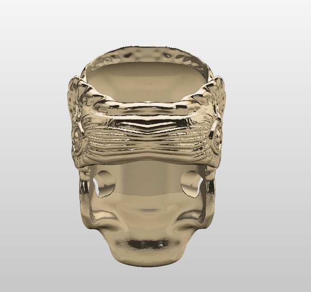 Skull ring 3D print model_8