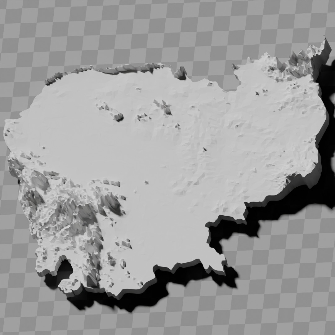 Cambodia relief map collection 3D print model_9