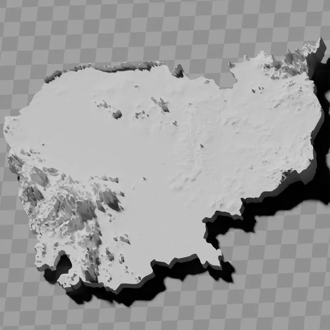 Cambodia relief map collection 3D print model_0
