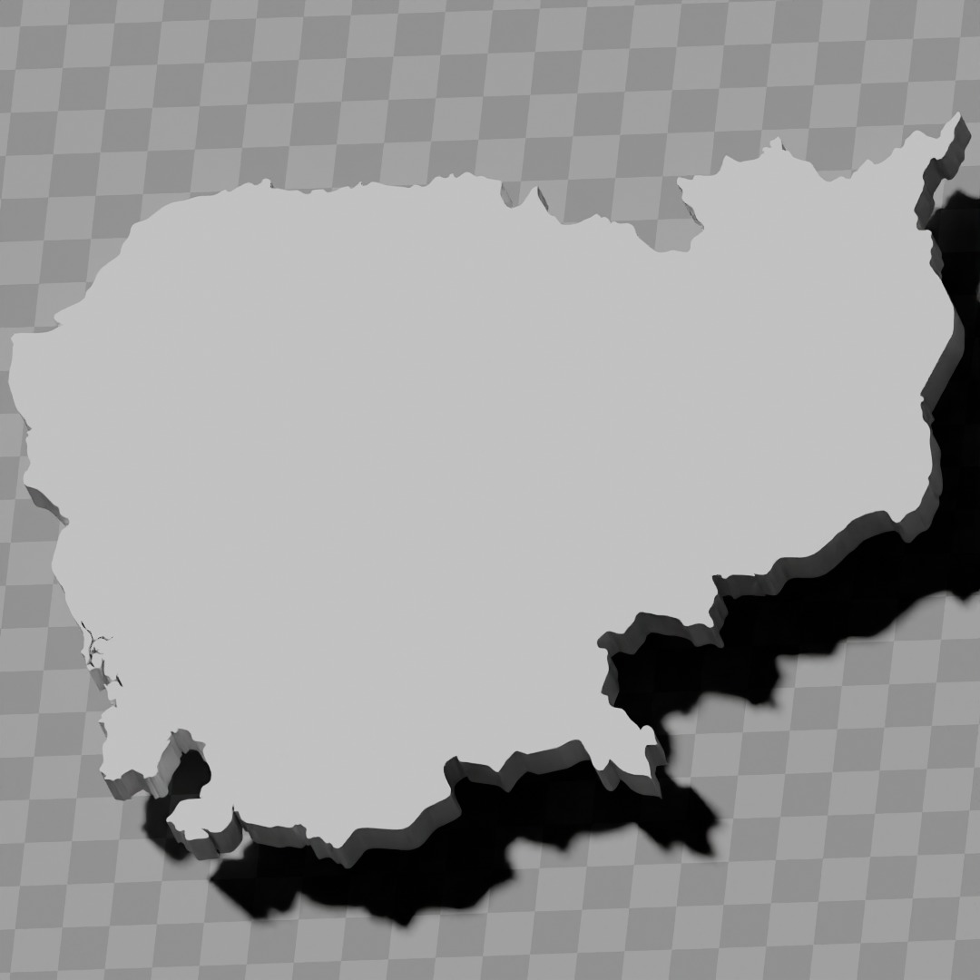 Cambodia relief map collection 3D print model_3