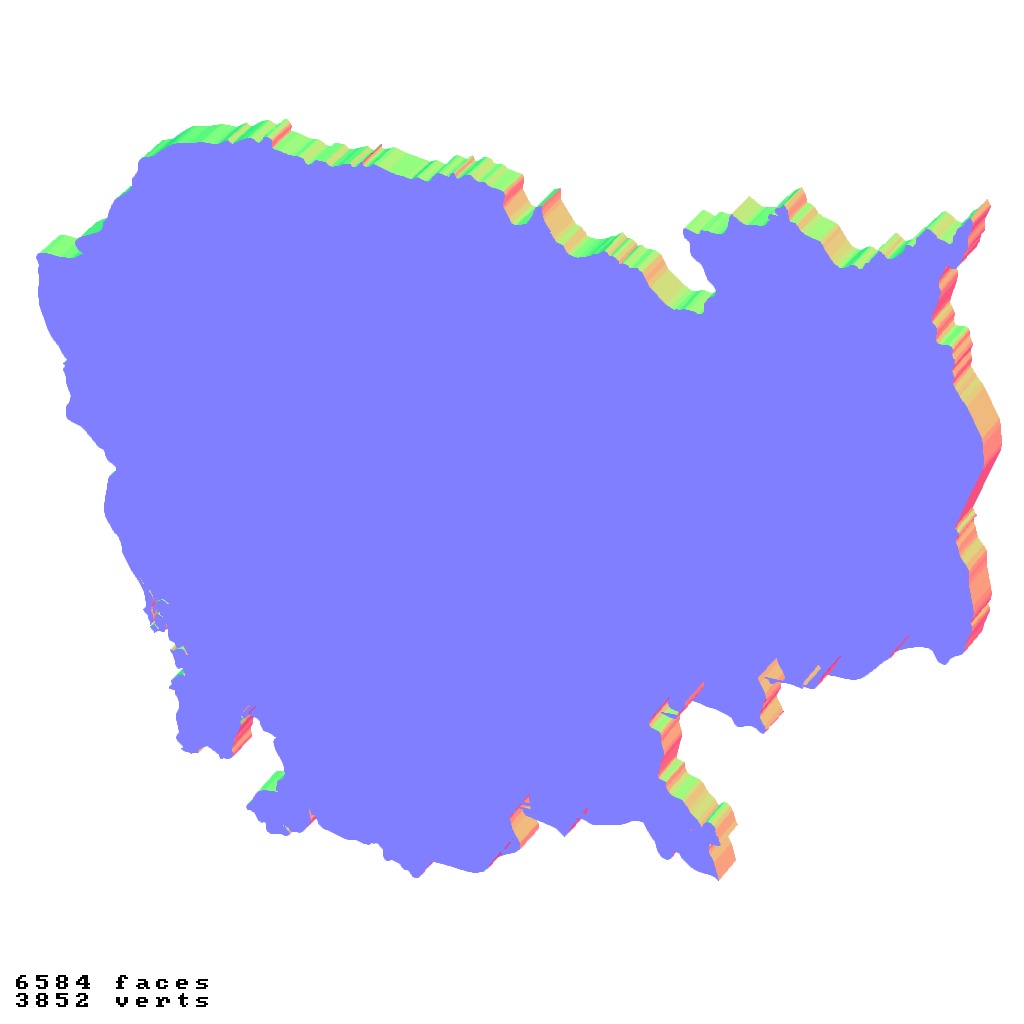 Cambodia relief map collection 3D print model_4
