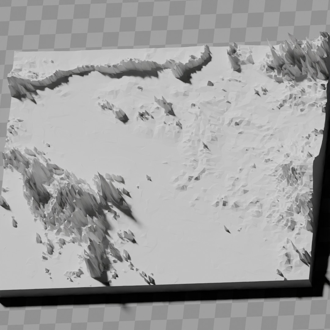 Cambodia relief map collection 3D print model_6