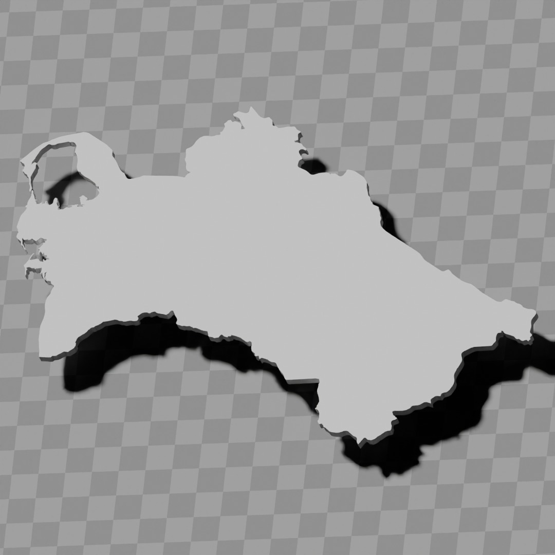 Turkmenistan relief maps topography collection 3D print model_3