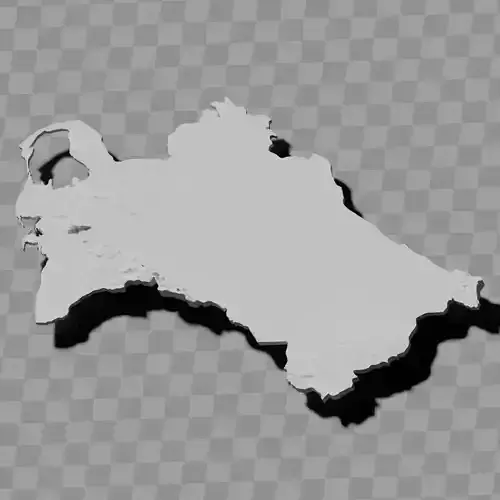 Turkmenistan relief maps topography collection