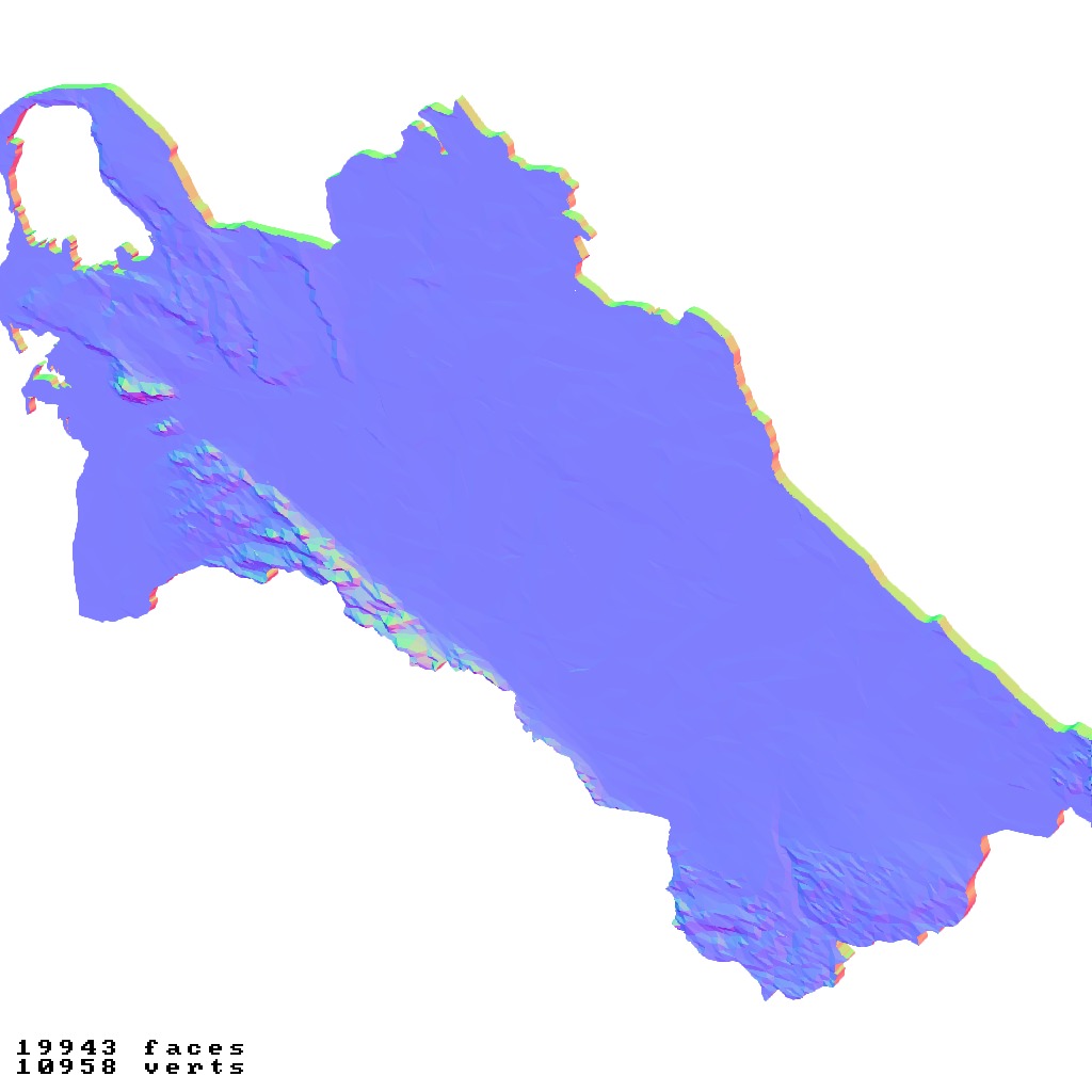 Turkmenistan relief maps topography collection 3D print model_8