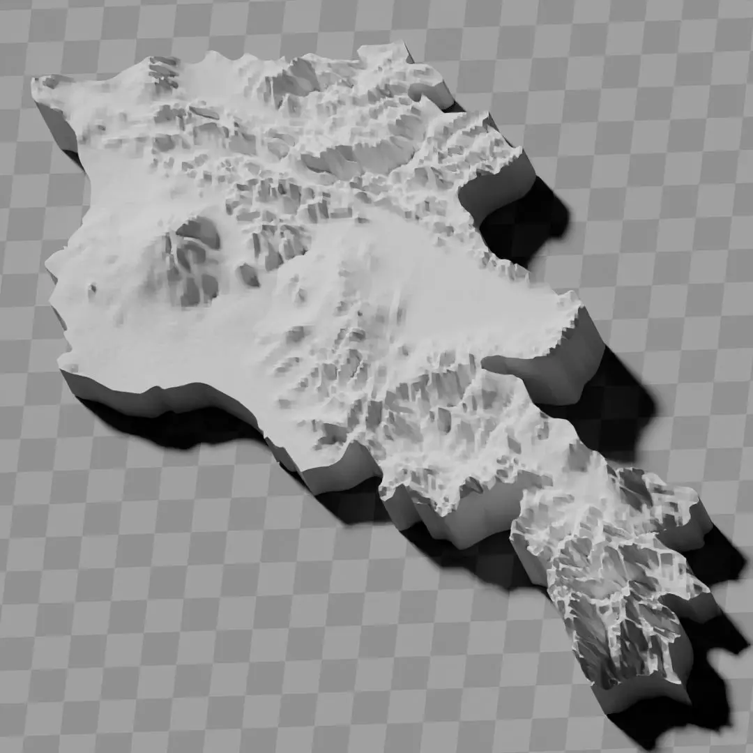 Armenia topography raised relief maps collection 3D print model