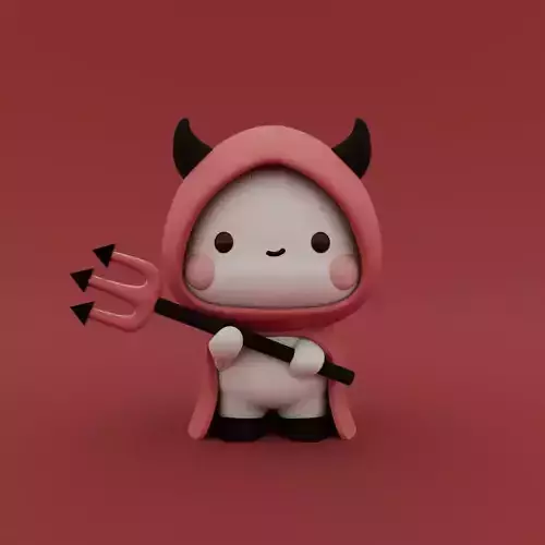 Kawaii Panda Devil  3D print model