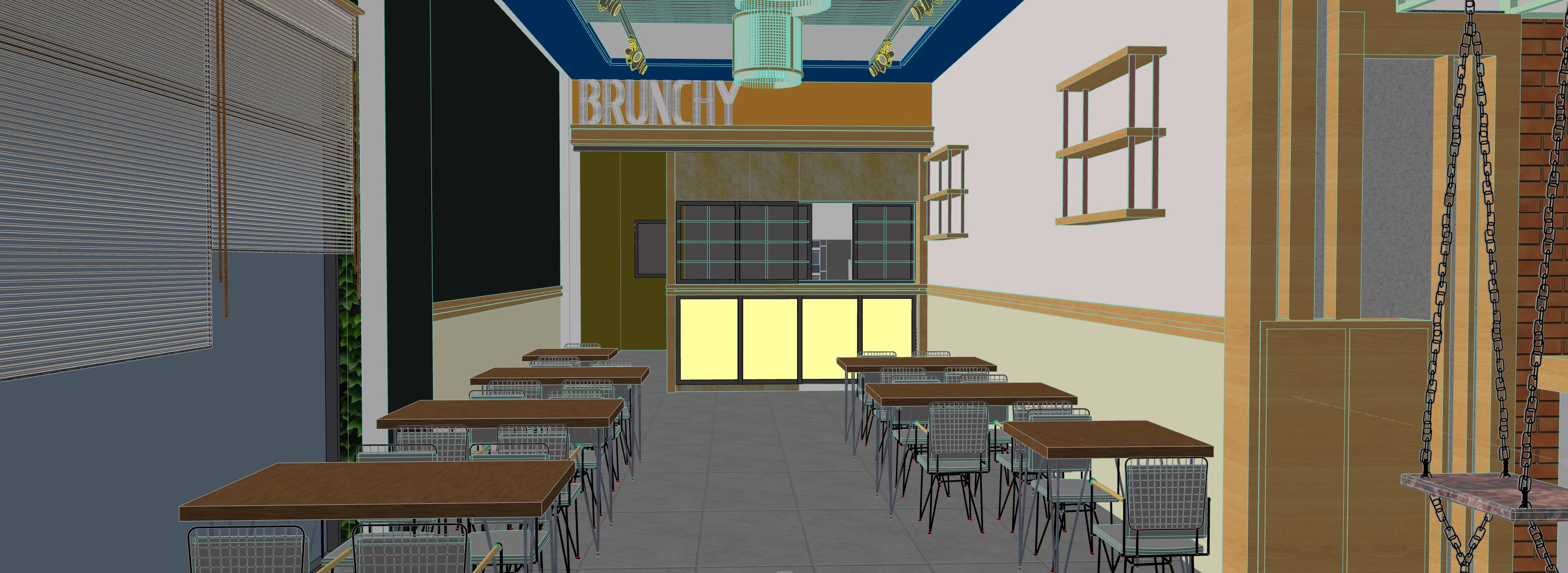 Brunch Cafe - Bar - Diner 3D model_2