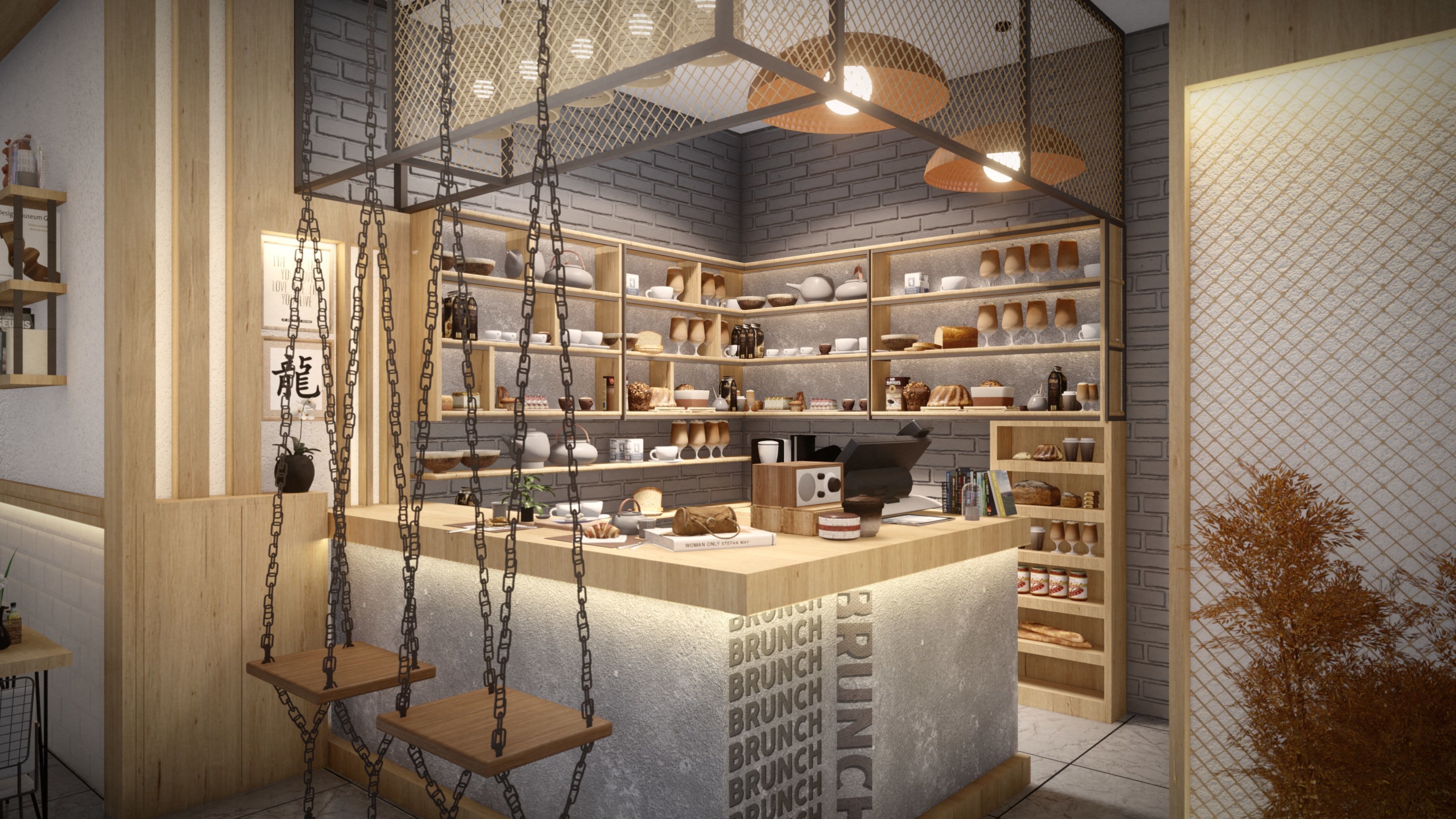 Brunch Cafe - Bar - Diner 3D model_1