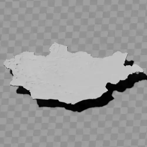 Mongolia topography relief maps