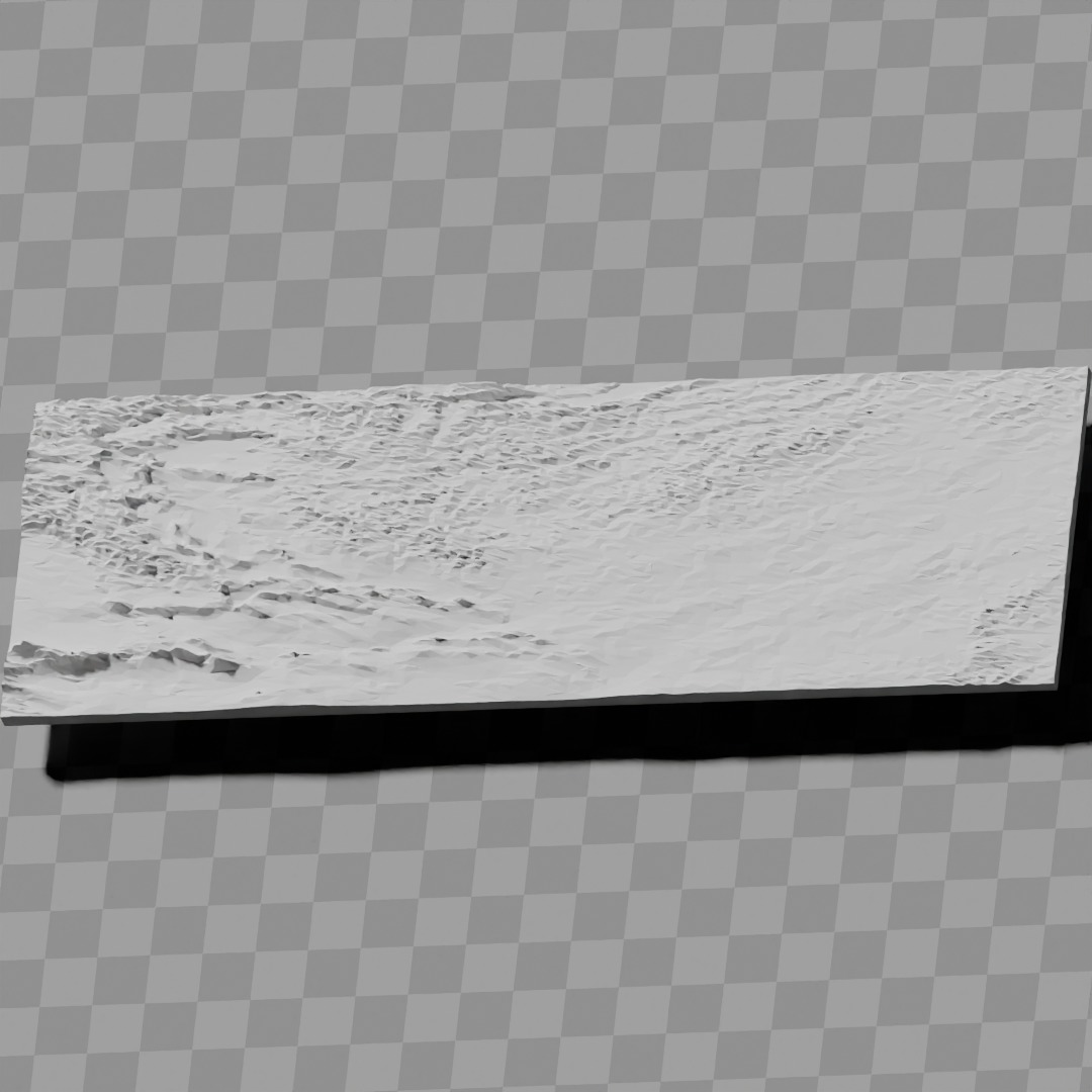 Mongolia topography relief maps 3D print model_4