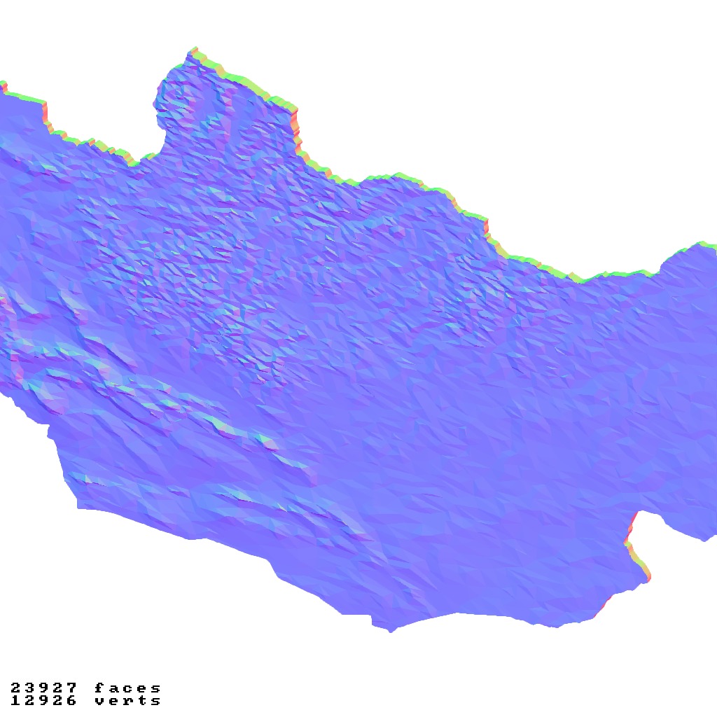 Mongolia topography relief maps 3D print model_8